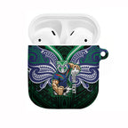 Custom New Zealand Warriors AirPods Case Maori Warrior Polynesia Islander Rugby Mascot