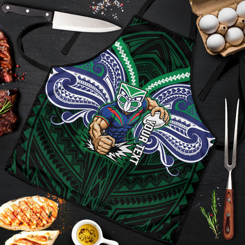 Custom New Zealand Warriors Apron Maori Warrior Polynesia Islander Rugby Mascot