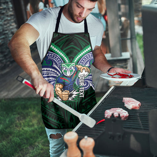 Custom New Zealand Warriors Apron Maori Warrior Polynesia Islander Rugby Mascot