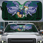 Custom New Zealand Warriors Auto Sun Shade Maori Warrior Polynesia Islander Rugby Mascot