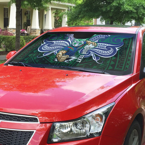 Custom New Zealand Warriors Auto Sun Shade Maori Warrior Polynesia Islander Rugby Mascot