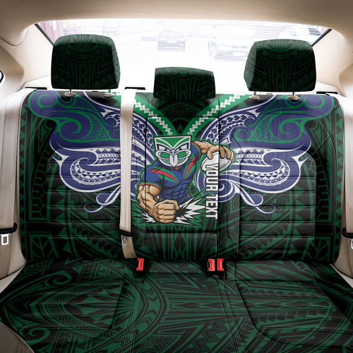 Custom New Zealand Warriors Back Car Seat Cover Maori Warrior Polynesia Islander Rugby Mascot