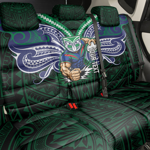 Custom New Zealand Warriors Back Car Seat Cover Maori Warrior Polynesia Islander Rugby Mascot