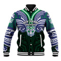 Custom New Zealand Warriors Baseball Jacket Maori Warrior Polynesia Islander Rugby Mascot