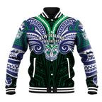 Custom New Zealand Warriors Baseball Jacket Maori Warrior Polynesia Islander Rugby Mascot