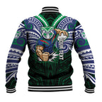 Custom New Zealand Warriors Baseball Jacket Maori Warrior Polynesia Islander Rugby Mascot