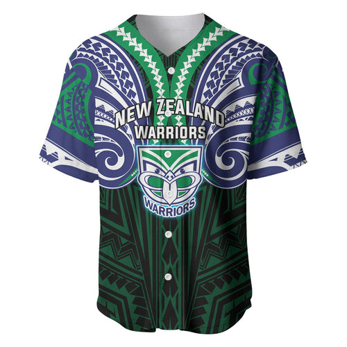 Custom New Zealand Warriors Baseball Jersey Maori Warrior Polynesia Islander Rugby Mascot