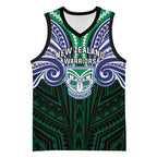 Custom New Zealand Warriors Basketball Jersey Maori Warrior Polynesia Islander Rugby Mascot