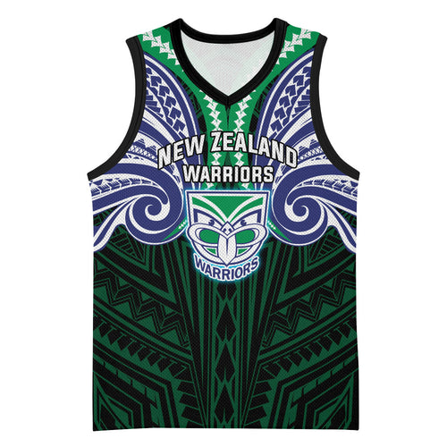 Custom New Zealand Warriors Basketball Jersey Maori Warrior Polynesia Islander Rugby Mascot