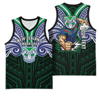 Custom New Zealand Warriors Basketball Jersey Maori Warrior Polynesia Islander Rugby Mascot
