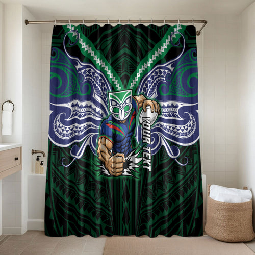 Custom New Zealand Warriors Bathroom Set Maori Warrior Polynesia Islander Rugby Mascot