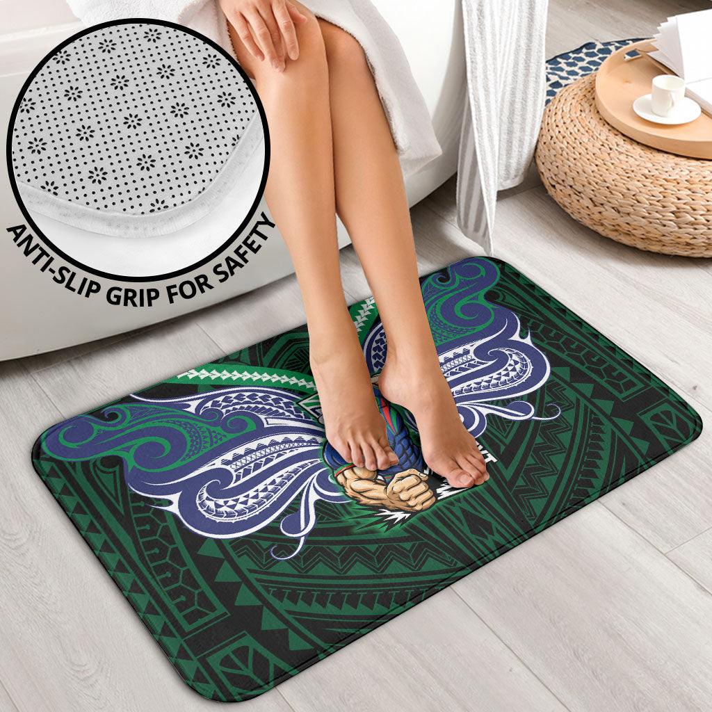 Custom New Zealand Warriors Bathroom Set Maori Warrior Polynesia Islander Rugby Mascot