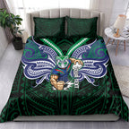 Custom New Zealand Warriors Bedding Set Maori Warrior Polynesia Islander Rugby Mascot