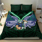 Custom New Zealand Warriors Bedding Set Maori Warrior Polynesia Islander Rugby Mascot