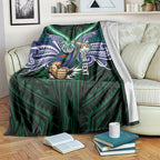 Custom New Zealand Warriors Blanket Maori Warrior Polynesia Islander Rugby Mascot