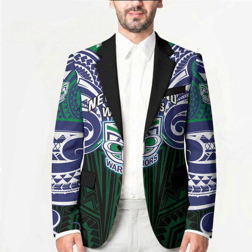 Custom New Zealand Warriors Blazer Maori Warrior Polynesia Islander Rugby Mascot