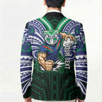 Custom New Zealand Warriors Blazer Maori Warrior Polynesia Islander Rugby Mascot