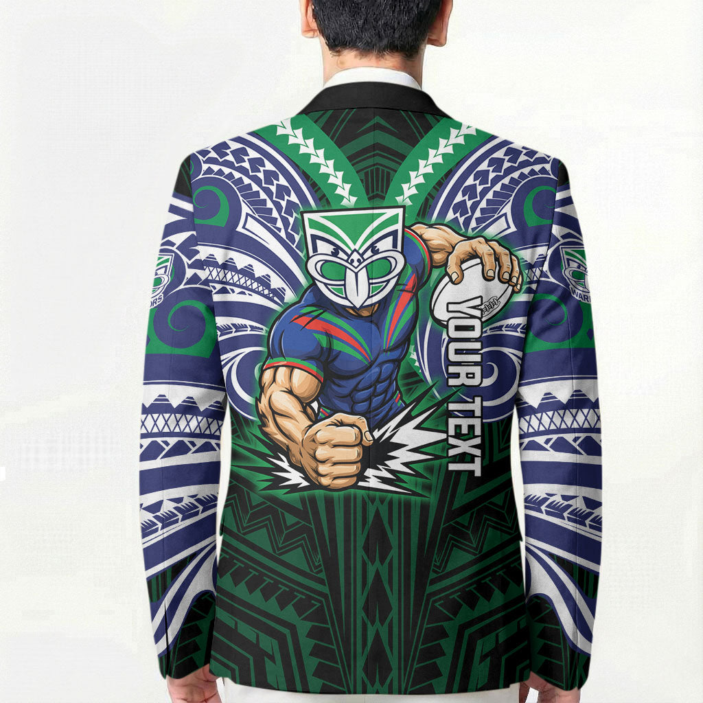 Custom New Zealand Warriors Blazer Maori Warrior Polynesia Islander Rugby Mascot