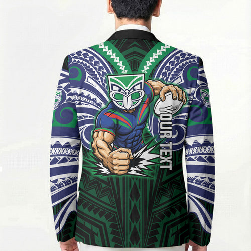 Custom New Zealand Warriors Blazer Maori Warrior Polynesia Islander Rugby Mascot