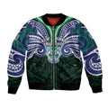 Custom New Zealand Warriors Bomber Jacket Maori Warrior Polynesia Islander Rugby Mascot