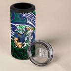 Custom New Zealand Warriors 4 in 1 Can Cooler Tumbler Maori Warrior Polynesia Islander Rugby Mascot