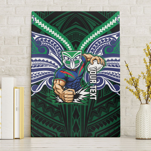 Custom New Zealand Warriors Canvas Wall Art Maori Warrior Polynesia Islander Rugby Mascot