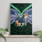 Custom New Zealand Warriors Canvas Wall Art Maori Warrior Polynesia Islander Rugby Mascot
