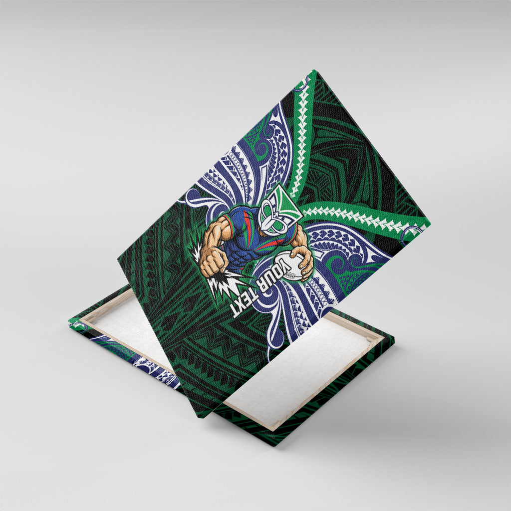Custom New Zealand Warriors Canvas Wall Art Maori Warrior Polynesia Islander Rugby Mascot