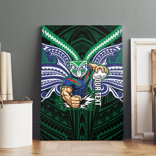 Custom New Zealand Warriors Canvas Wall Art Maori Warrior Polynesia Islander Rugby Mascot