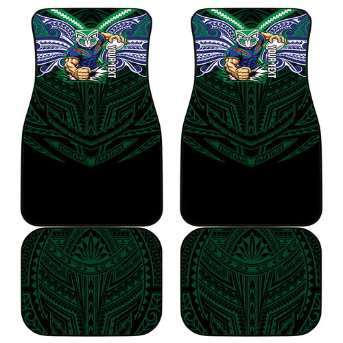 Custom New Zealand Warriors Car Mats Maori Warrior Polynesia Islander Rugby Mascot