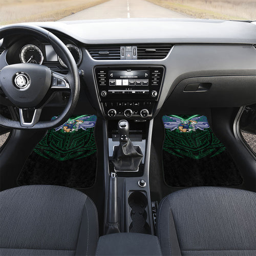 Custom New Zealand Warriors Car Mats Maori Warrior Polynesia Islander Rugby Mascot