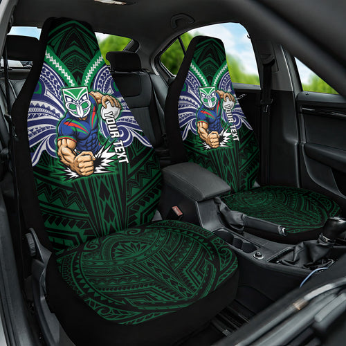 Custom New Zealand Warriors Car Seat Cover Maori Warrior Polynesia Islander Rugby Mascot