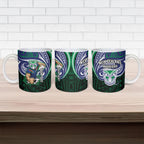 Custom New Zealand Warriors Ceramic Mug Maori Warrior Polynesia Islander Rugby Mascot