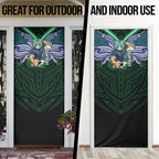 Custom New Zealand Warriors Door Cover Maori Warrior Polynesia Islander Rugby Mascot