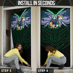Custom New Zealand Warriors Door Cover Maori Warrior Polynesia Islander Rugby Mascot