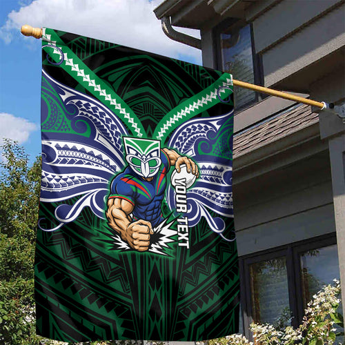 Custom New Zealand Warriors Garden Flag Maori Warrior Polynesia Islander Rugby Mascot