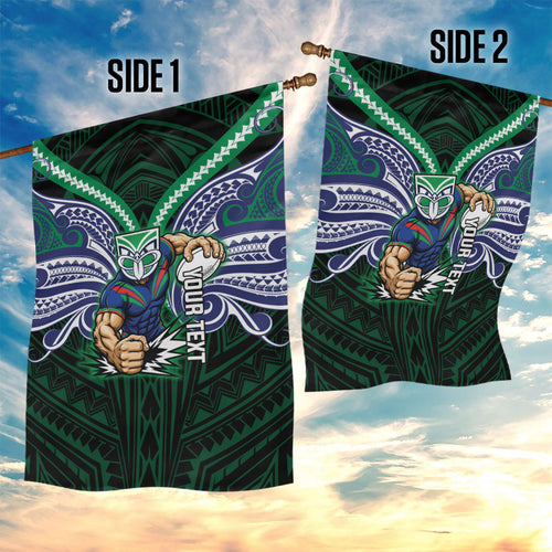 Custom New Zealand Warriors Garden Flag Maori Warrior Polynesia Islander Rugby Mascot