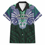 Custom New Zealand Warriors Hawaiian Shirt Maori Warrior Polynesia Islander Rugby Mascot