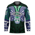 Custom New Zealand Warriors Hockey Jersey Maori Warrior Polynesia Islander Rugby Mascot
