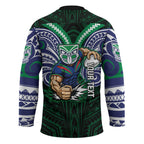 Custom New Zealand Warriors Hockey Jersey Maori Warrior Polynesia Islander Rugby Mascot