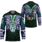 Custom New Zealand Warriors Hockey Jersey Maori Warrior Polynesia Islander Rugby Mascot