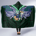 Custom New Zealand Warriors Hooded Blanket Maori Warrior Polynesia Islander Rugby Mascot
