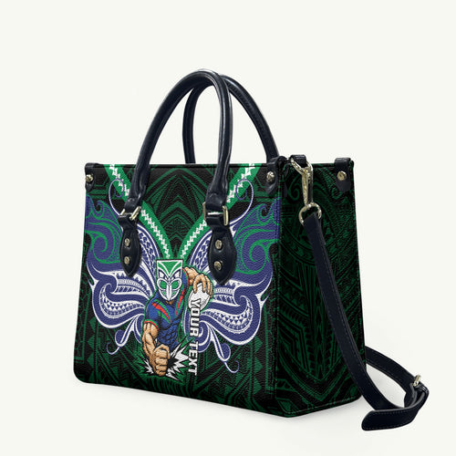 Custom New Zealand Warriors Leather Bag Maori Warrior Polynesia Islander Rugby Mascot