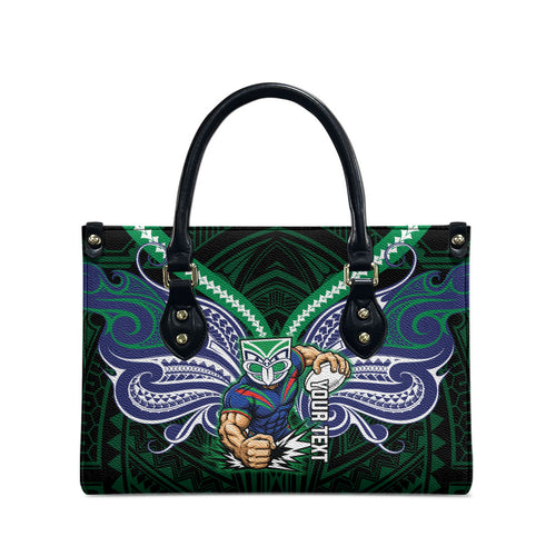 Custom New Zealand Warriors Leather Bag Maori Warrior Polynesia Islander Rugby Mascot