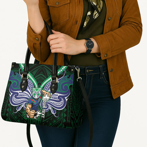 Custom New Zealand Warriors Leather Bag Maori Warrior Polynesia Islander Rugby Mascot
