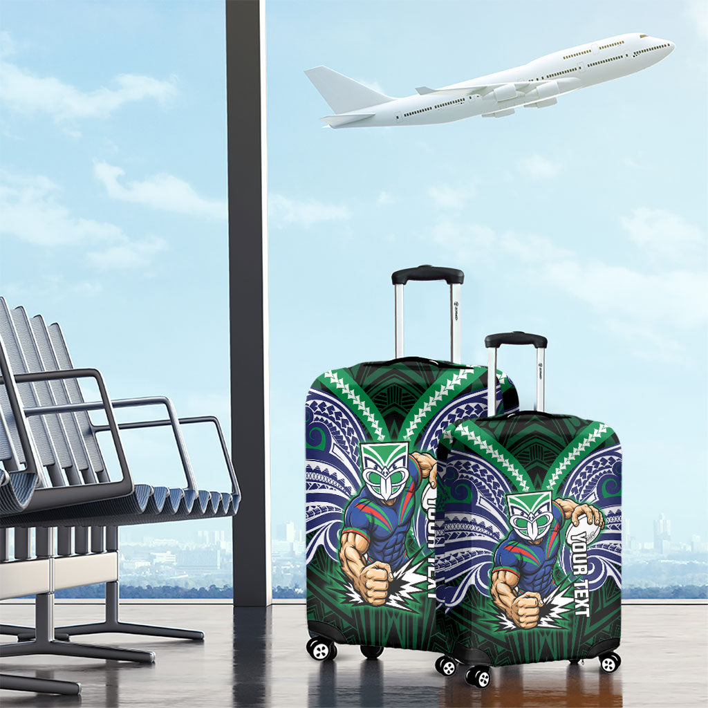 Custom New Zealand Warriors Luggage Cover Maori Warrior Polynesia Islander Rugby Mascot