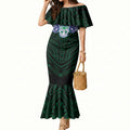 Custom New Zealand Warriors Mermaid Dress Maori Warrior Polynesia Islander Rugby Mascot