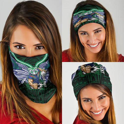 Custom New Zealand Warriors Neck Gaiter Maori Warrior Polynesia Islander Rugby Mascot