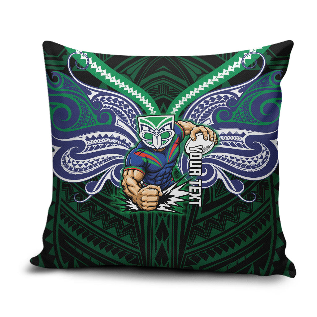 Custom New Zealand Warriors Pillow Cover Maori Warrior Polynesia Islander Rugby Mascot