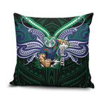 Custom New Zealand Warriors Pillow Cover Maori Warrior Polynesia Islander Rugby Mascot